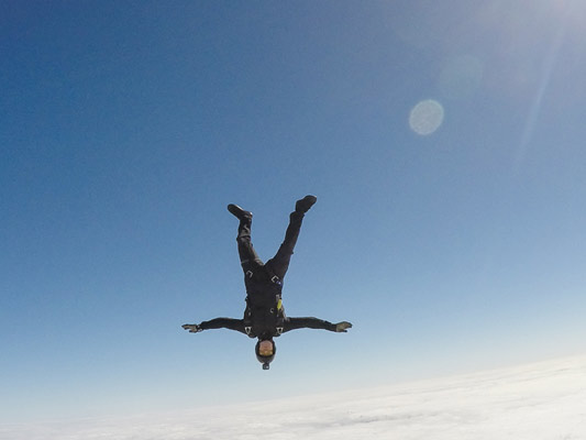 Head down skydiving