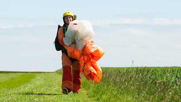 Skydive Student Landed