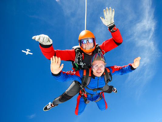 Tandem skydive freefall