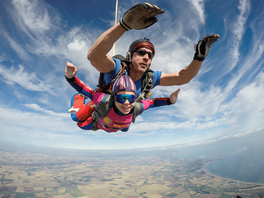 Charity skydive above Yorkshire