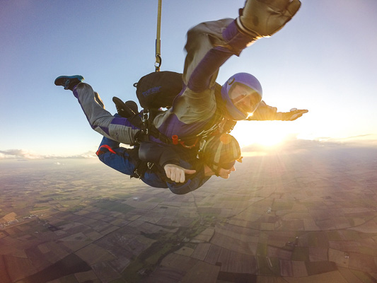 Sunset skydive