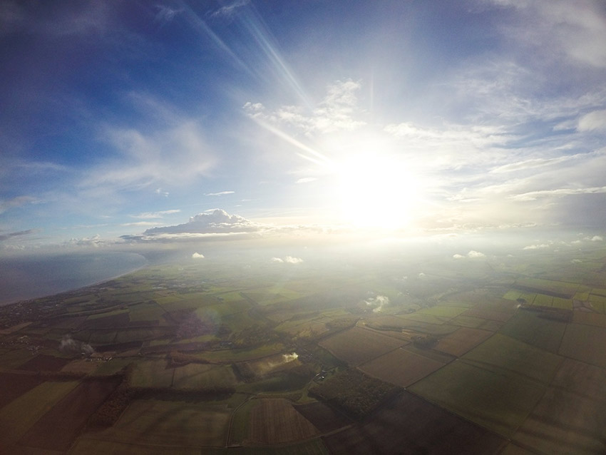 Charity skydive yorkshire view