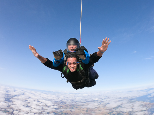 Tandem skydive freefall